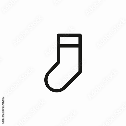 casual sock icon sign vector