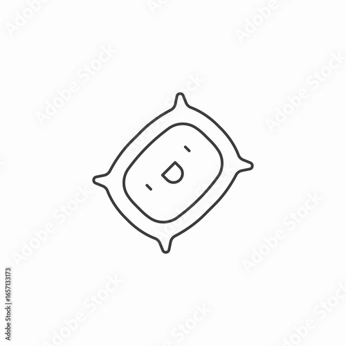 comfortable pillow icon sign vector