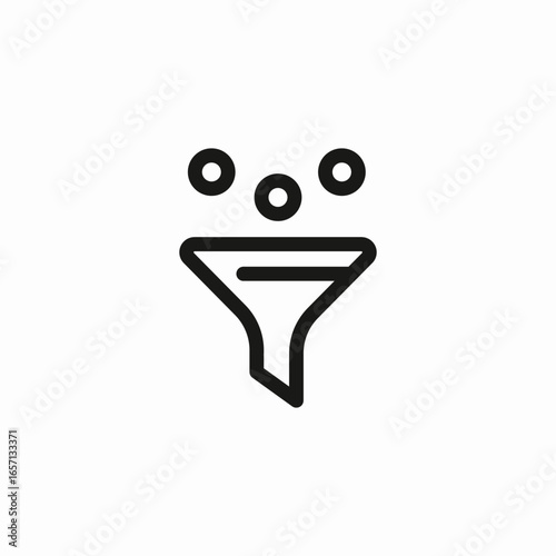 data filter funnel icon sign vector
