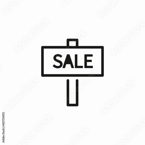for sale yard icon sign vector