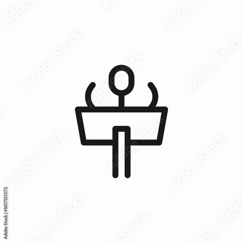 public speaking podium icon sign vector