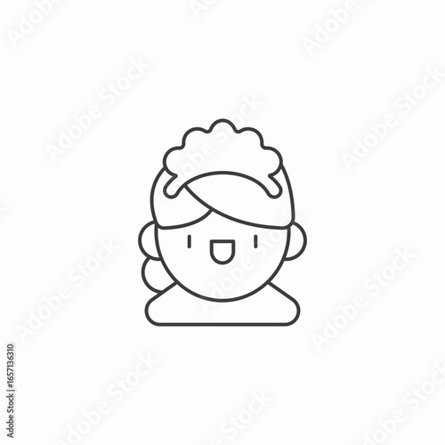 woman face icon sign vector