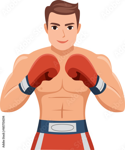young man with boxing gloves