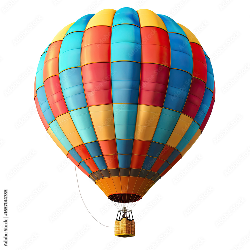 Fototapeta premium Colorful hot air balloon against black background (2)