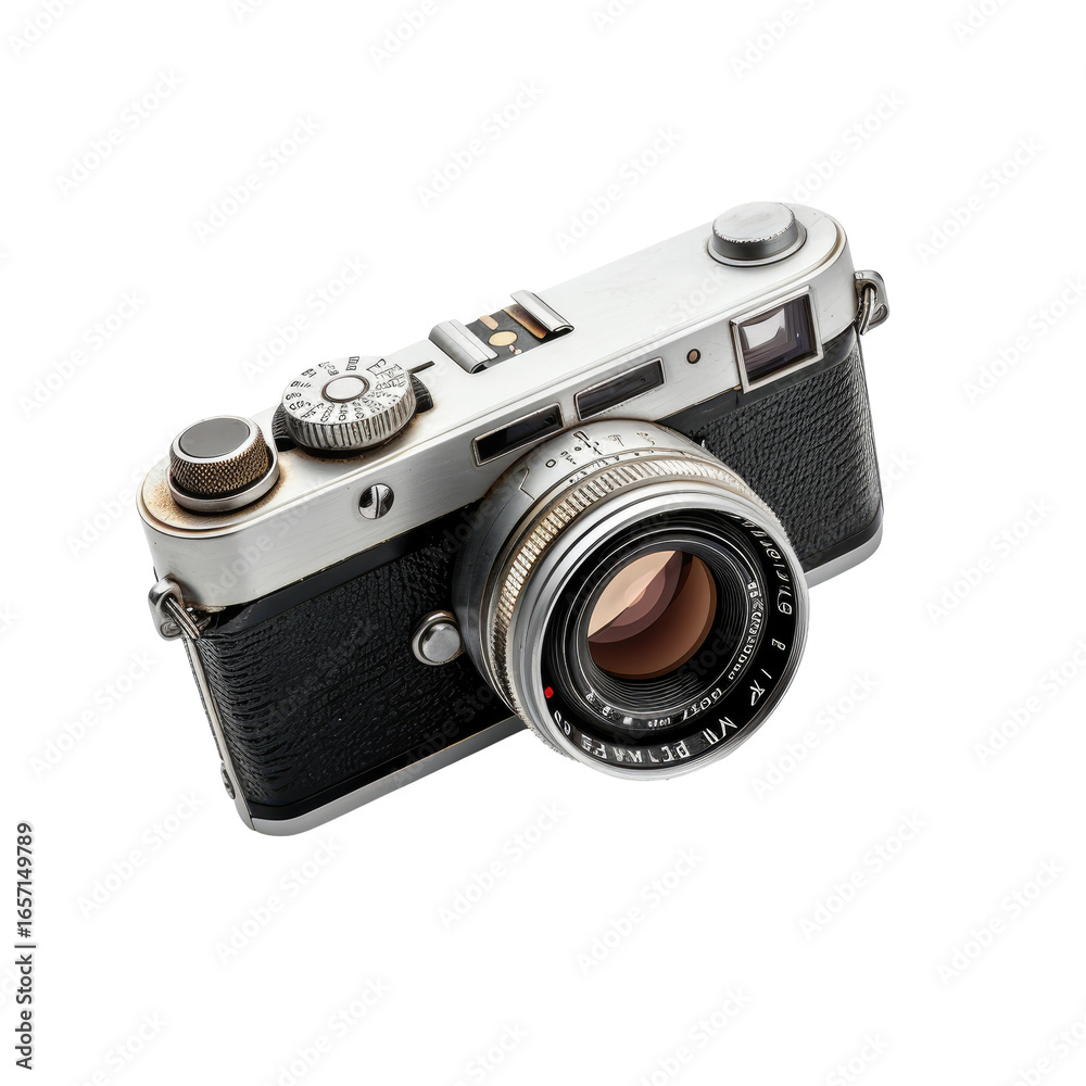 Fototapeta premium Vintage camera, angled view