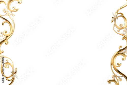 gold frame on a white background