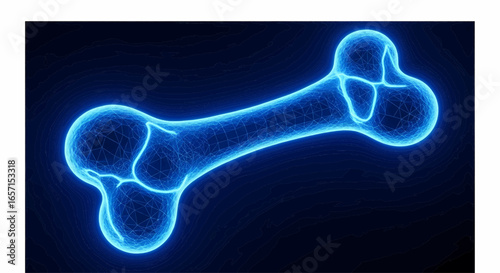 Futuristic Human Bone Scan Medical Vector Illustration