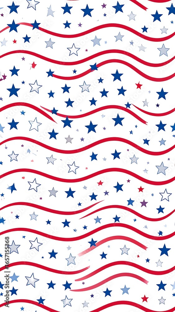 Patriotic wavy stripes with stars Patriotic wavy stripes with stars