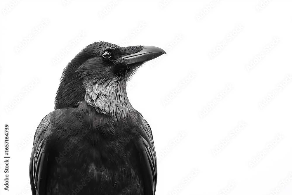 Fototapeta premium crow, bird, animal, wildlife, blackbird, wild, nature, raven, feather, birds, rook, jackdaw, wings, feathers, standing, ornithology, black, closeup, magpie, isolated, corvus, corvus frugilegus