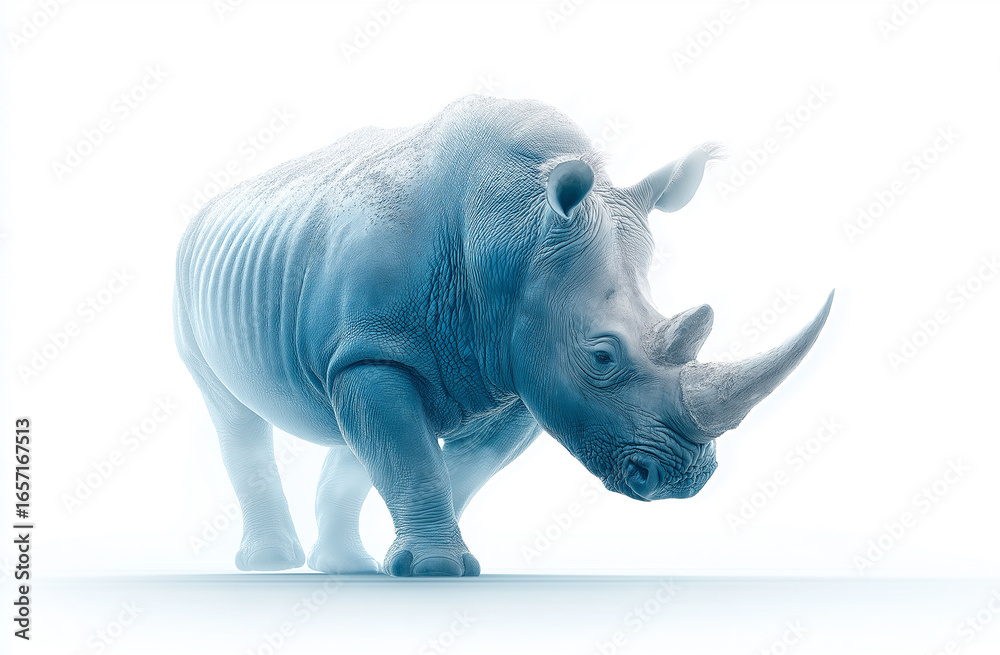 Fototapeta premium rhinoceros, rhino, animal, wildlife, mammal, big, safari, wild, horn, nature, zoo, family, large, dangerous, animals, endangered, isolated, white, horned, white rhinoceros, white background, huge,