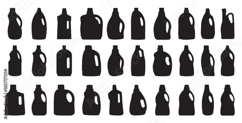 plastic bottle design silhouette vector illustration