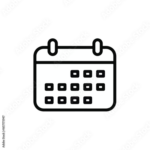 Modern calendar icon symbolizing planning, scheduling, and important dates creating a sense of organization and forward momentum for business success
