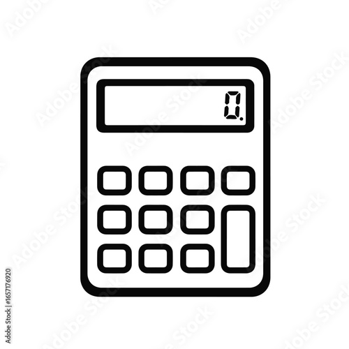 Modern calculator icon symbolizing financial planning, accounting, and digital data analysis for business success and mathematical solutions