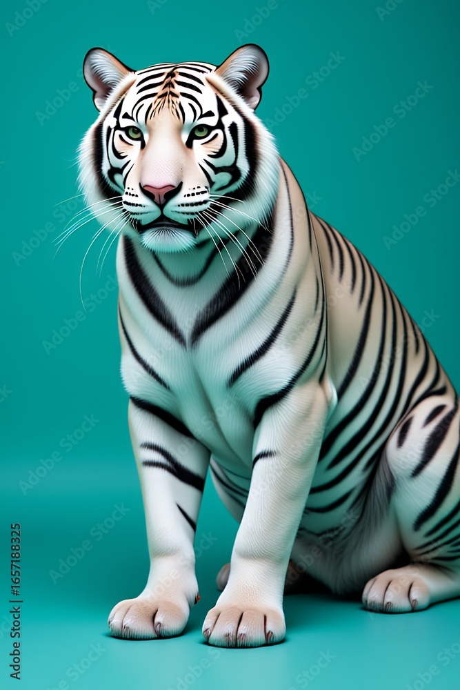 Obraz premium ** Majestic White Tiger Portrait