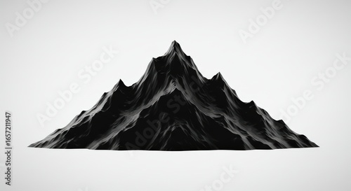 Black mountain illustration design