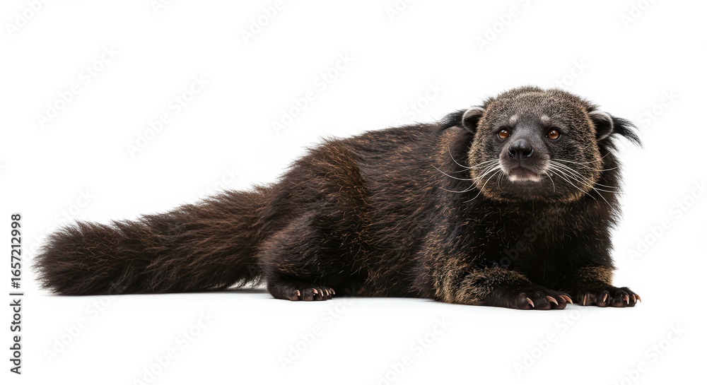 Fototapeta premium Brown mammal portrait on white background
