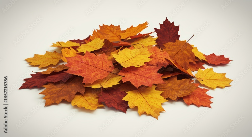 Fototapeta premium Colorful autumn leaves pile
