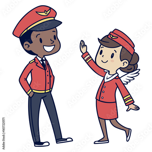 Pilot and Stewardess Characters.