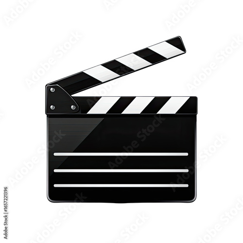 Black and white movie clapperboard