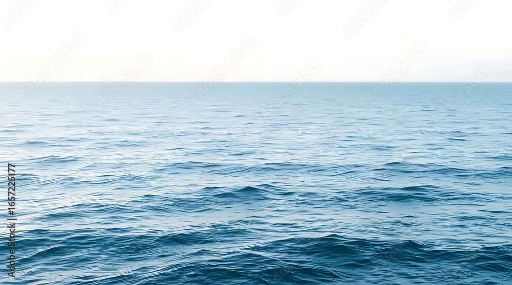 Naklejka premium Serene ocean waves under a clear sky evoke feelings of tranquility and peace perfect for travel, tourism, and relaxation themes