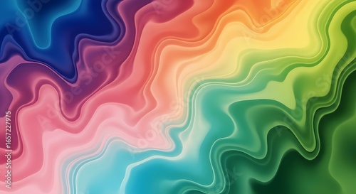Abstract colorful wavy design with vibrant hues blending smoothly.