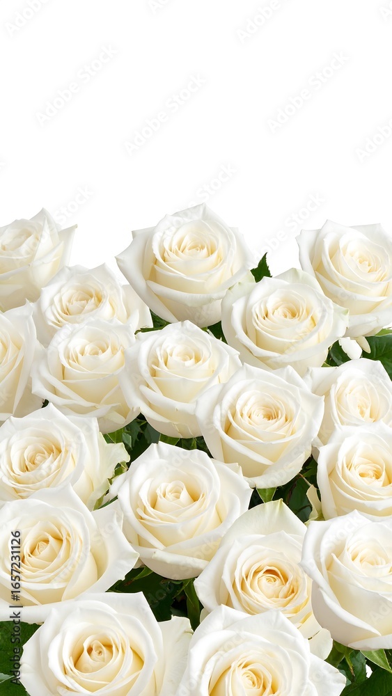 Obraz premium Cream roses close up