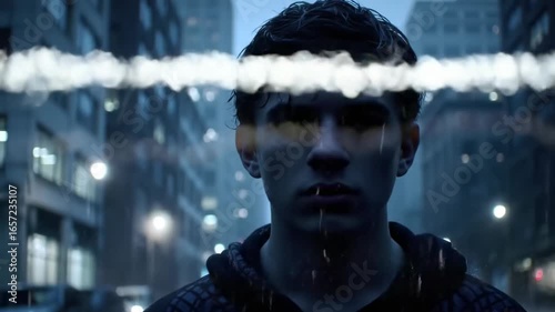 Urban youth in night city