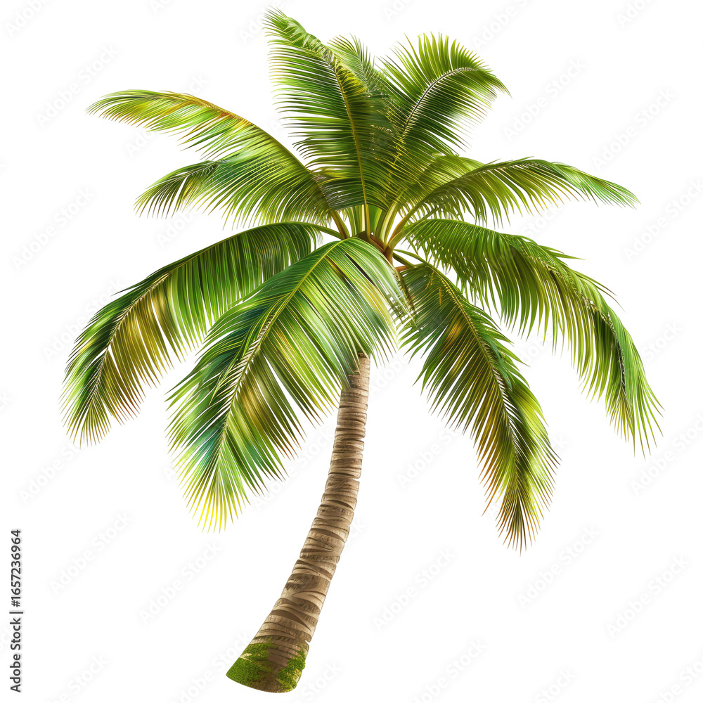 Fototapeta premium Vibrant palm tree illustration