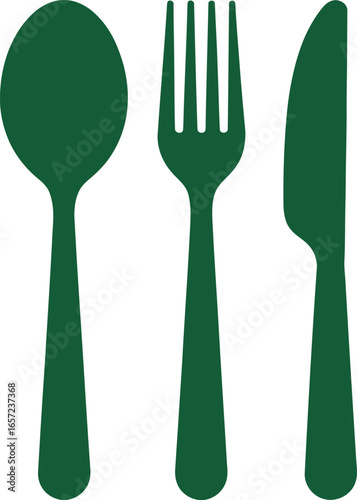 A spoon fork and knife icon vector