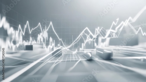 Abstract financial chart and business
