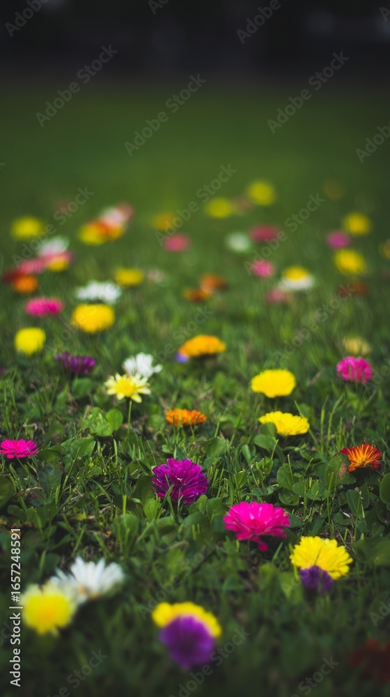 Fototapeta premium flowers,field,botanical,petals,grass,plants,colorful,garden,green,outdoor,spring,warmth,nature,foliage,summer,season,bloom,beauty,floral,leaves