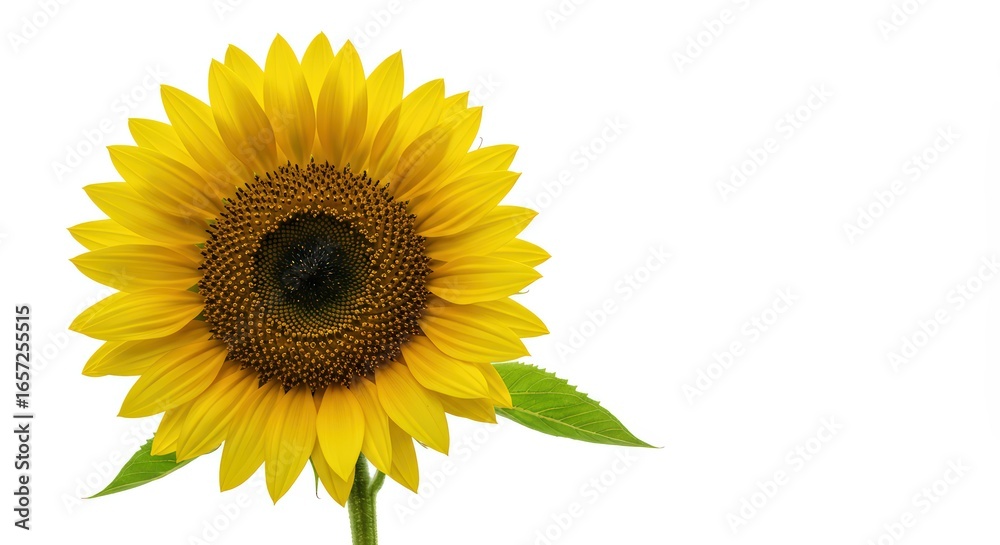 Obraz premium Single sunflower image background
