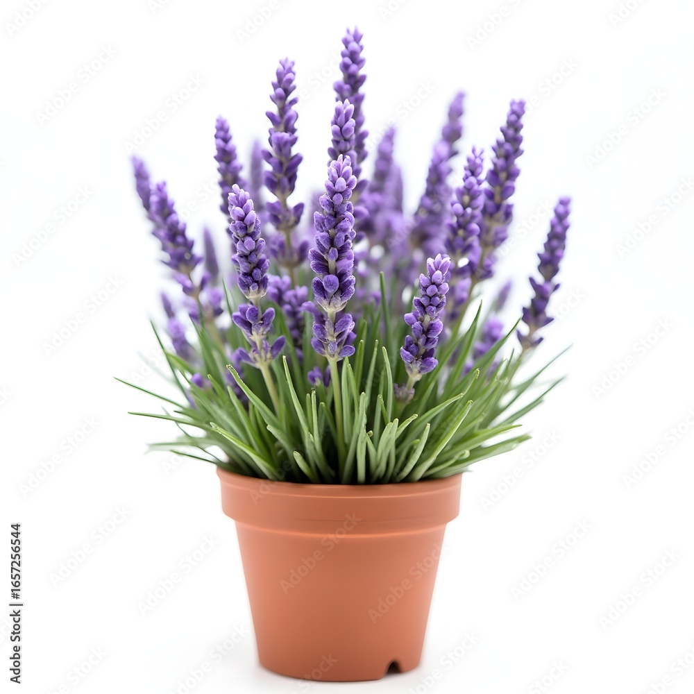 Naklejka premium Lavender Plant in Pot