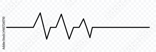 Heartbeat line icon. Heart rhythm, cardiology, medical pulse, ECG, EKG design, healthcare, cardiogram. Vector illustration