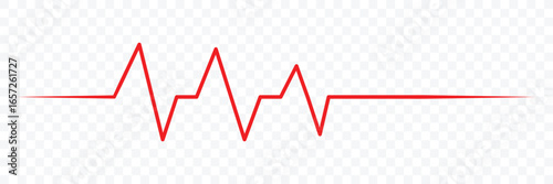 Heart beat icon set. Electrocardiogram. Wave pulse. health icon, heartbeat line, cardiograph icon, heart rhythm symbol. Red cardiology pulse icons. Vector illustrator