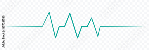Heart rate pulse icon. Heart rhytm. Heart pulse silhouette, icon, symbol. Vector illustration. 