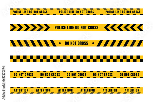A set of police lines, and caution tape