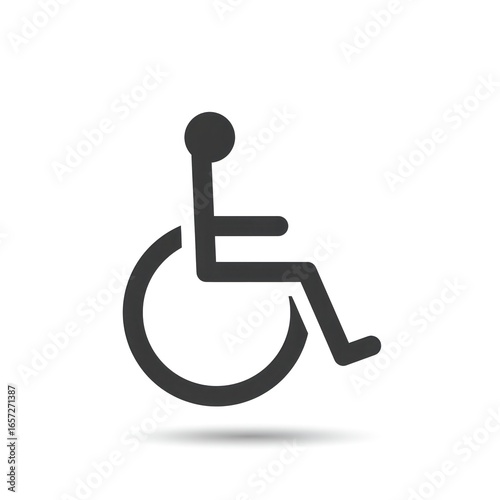 Graphic icon depicting the international symbol of access, commonly used to indicate wheelchair accessibility for individuals with disabilities.