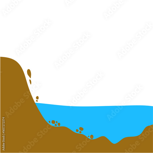 Erosion land deposition illustration