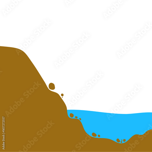 Erosion land deposition illustration
