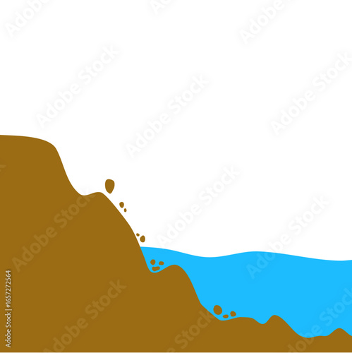 Erosion land deposition illustration