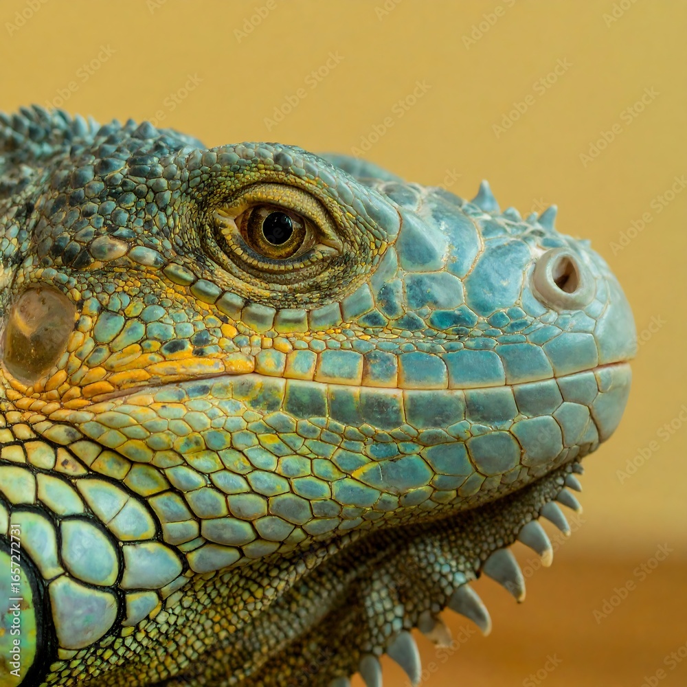 Fototapeta premium Close-up iguana head profile