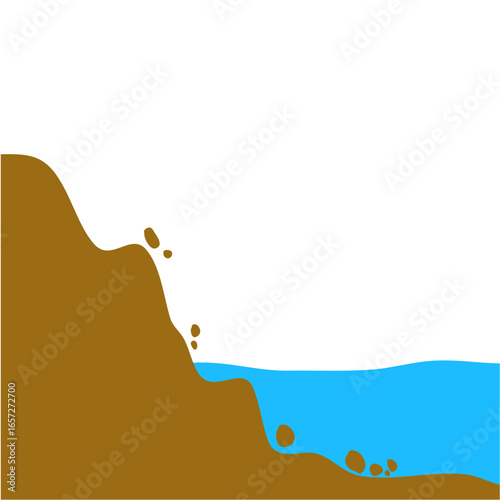 Erosion land deposition illustration