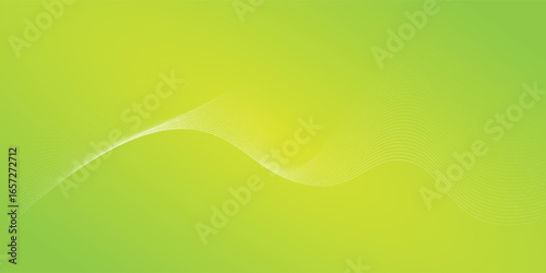 vector Green background with line waves and gradient variation dots. Modern simple art natural good nice illustrations light