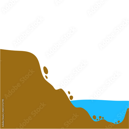 Erosion land deposition illustration