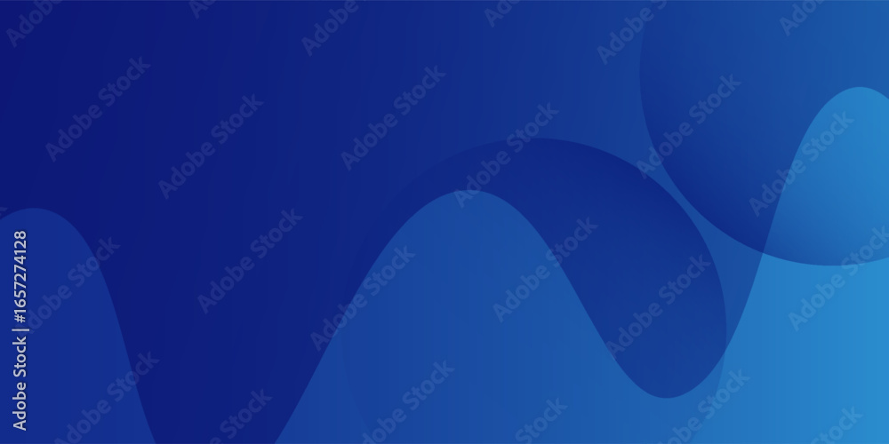 Fototapeta premium Line blue liquid wave background simple. Fluid composition of shapes.
