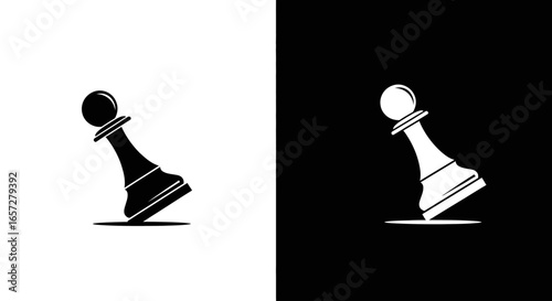 Chess pawn piece symbolizing strategy challenge defeat and intellectual board game competition