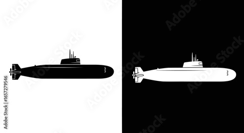 Military submarine underwater ship representing war defense marine exploration and navy technology