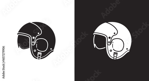Aviation helmet with oxygen mask symbol representing pilot safety aerospace gear and military flight design
