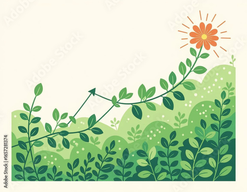 green floral background